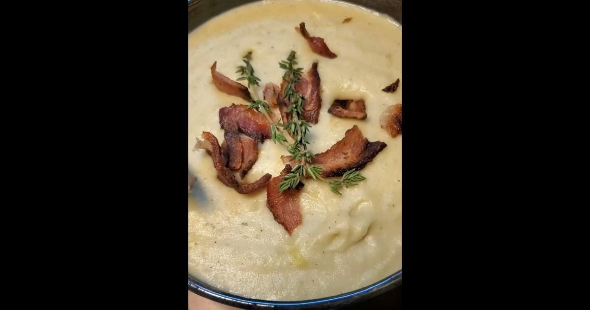 Potato Leek Soup with Bacon