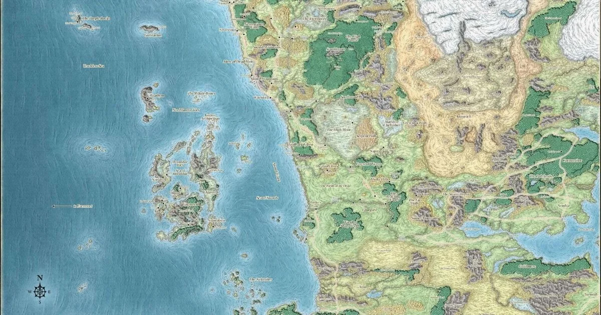 D&D Sword Coast Map