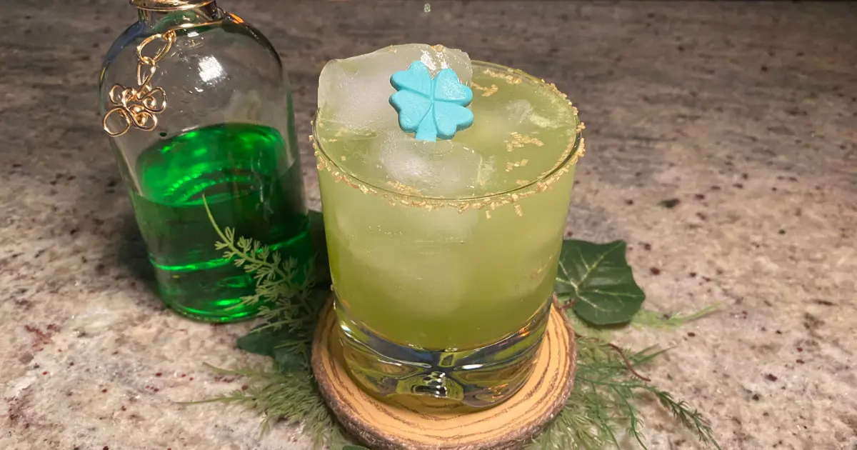 Leprechaun's Luck Cocktail on a dish