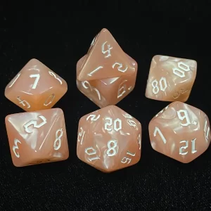 Pink acrylic dungeons and dragons dice set