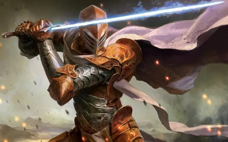 Dungeons and Dragons 5E Fighter with magical sword