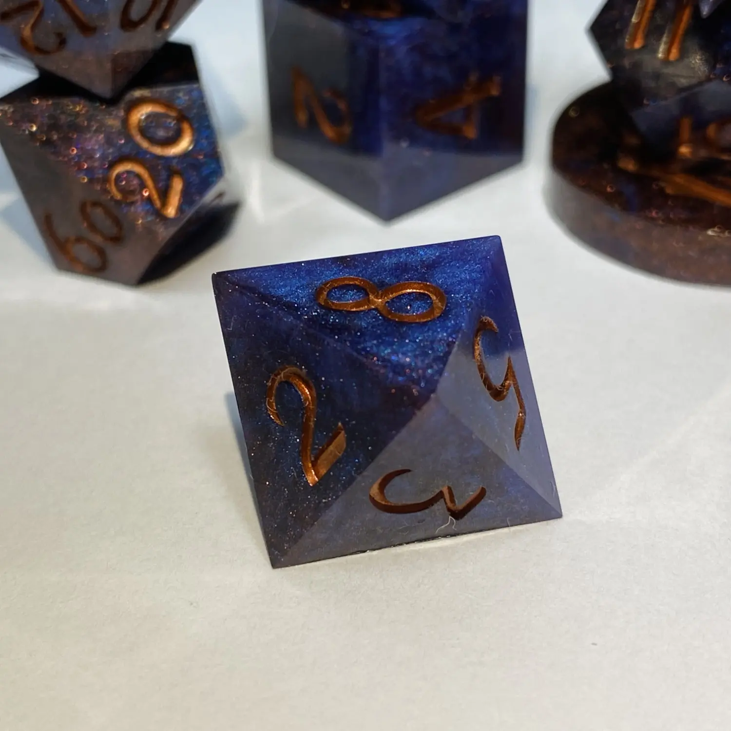 Plate Mail – Silver Metal DnD Dice Set - Everhearth Inn