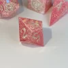 Dancing Lights - Pink Resin DnD Dice Set - Handmade - Image 10