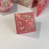 Dancing Lights - Pink Resin DnD Dice Set - Handmade - Image 9