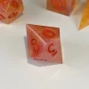 Fire Wall - Orange Resin DnD Dice Set - Handmade - Image 3