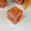 Fire Wall - Orange Resin DnD Dice Set - Handmade - Image 8