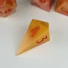 Fire Wall - Orange Resin DnD Dice Set - Handmade - Image 7