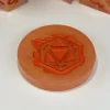 Fire Wall - Orange Resin DnD Dice Set - Handmade - Image 6