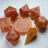 Fire Wall - Orange Resin DnD Dice Set - Handmade - Image 10