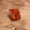 Dragon's Amber- Red Resin DnD Dice Set - Handmade - Image 6