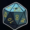 Glossy D20 Sticker - Style 2