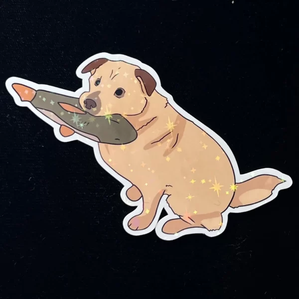 Holographic Dog Sticker - Style 1