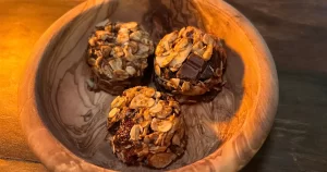 Chocolate Cranberry Travel Bites in a bowl